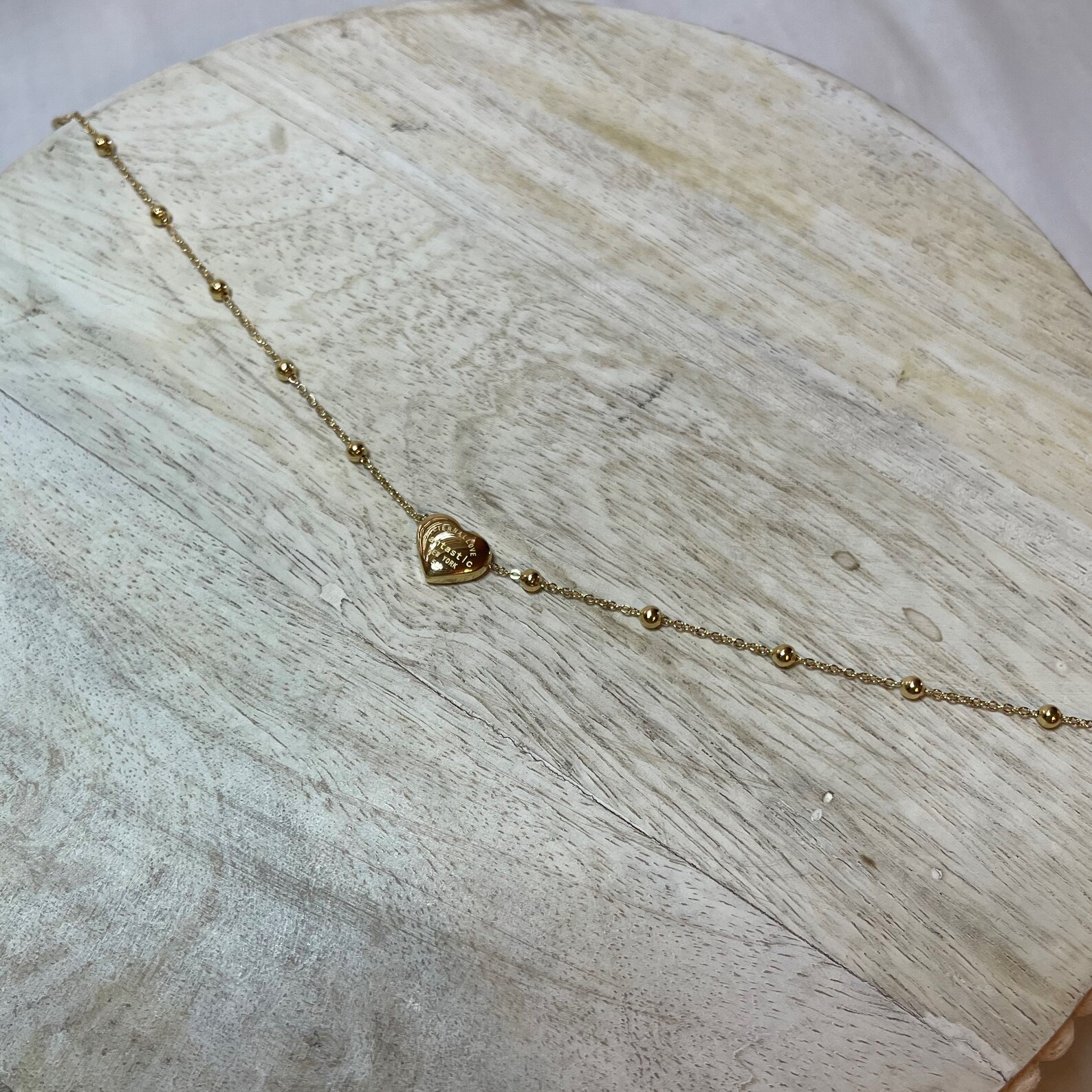 ankle bracelet gold heart