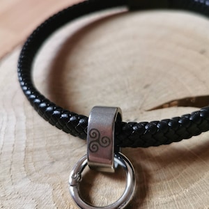 Leather band 12 mm wide, choker, leather necklace, day collar, collar, oversize, widdow, handmade, slave collar