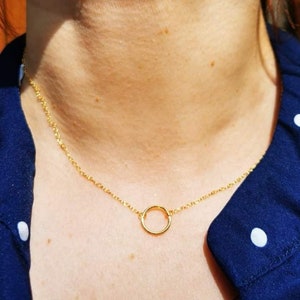 Necklace Ring of O Subtle ORing Necklace 925 Sterling Silver
