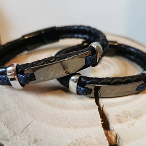 Leather bracelet, partner bracelet, friendship bracelet