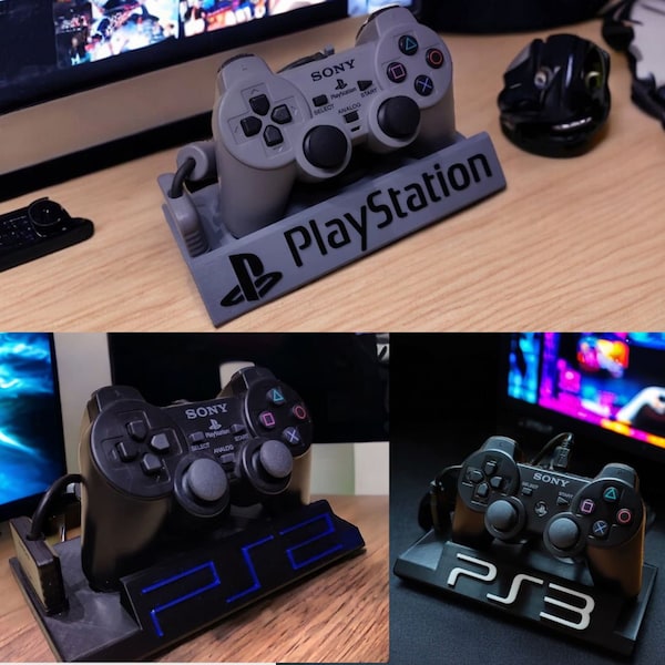 Sony PS1/PS2/PS3 DualShock Controller Stand Holder Display Joypad Storage