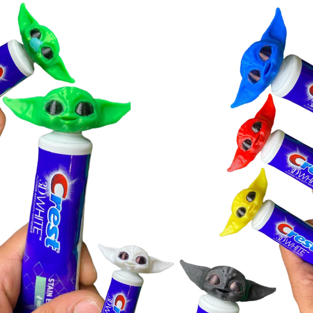 Baby Yoda Closing Toothpaste Caps Yoda Toothpaste Dispenser Etsy