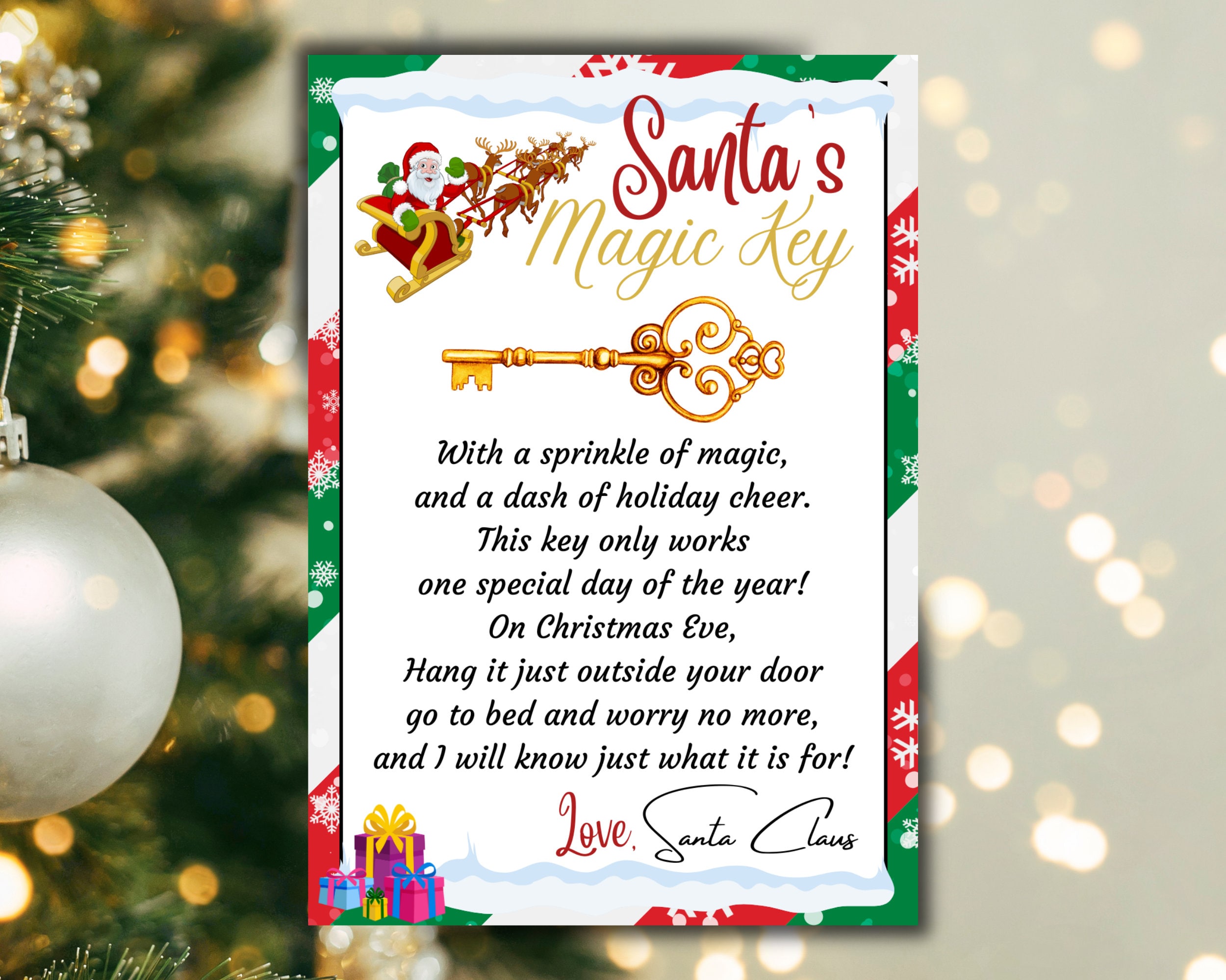 Santas Magic Key Svg 