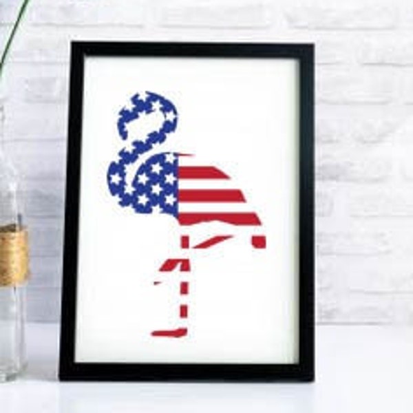 America falg flamingo design SVG, american flag jpg, USA Svg, All American eps, American svg file, flamingo design svg, flag svg, flamingo