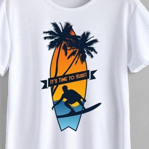 サーフィンの時間です SVG、フレーム、サーフィン T シャツ、サーフィンギフトのアイデア、サーフィンギフト、夏の恋人、ビーチの壁紙、サーフィンポスター、png、eps、SVG