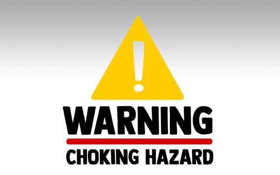 Warning Choking Hazard Svg, Card, Frame, Wall Print, Instant