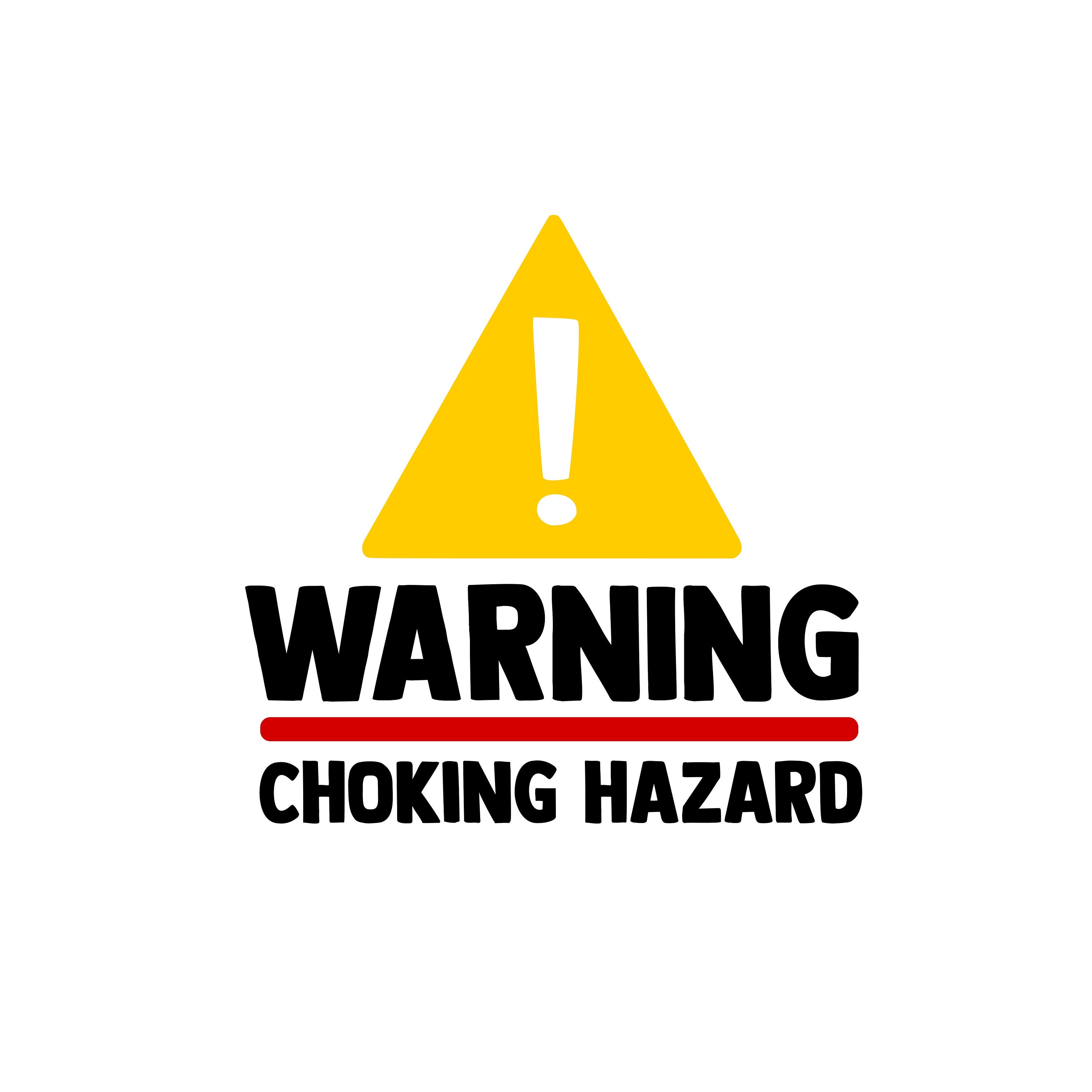 Warning Choking Hazard Svg, Card, Frame, Wall Print, Instant