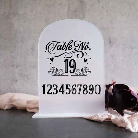 Wedding Table Numbers Printable Table Numbers Template Etsy
