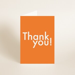 ¡Gracias! Tarjeta de felicitación por SCRUMP / A6 Texto Gráfico Mínimo Gracias Amistad Día del Padre de la Madre