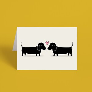 Daxie Liebes-Grußkarten von SCRUMP | A6 Dackel Sausage Hund Danke Freundschaft Jahrestag Hochzeit Valentinstag Geburtstag