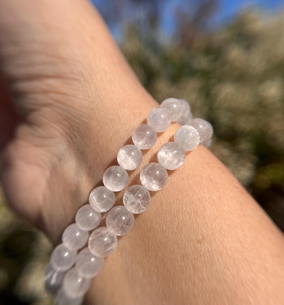 203Jewelry 925 K10 ice knock ブレスレット High Quality Rare Ice White Kunzite Bracelet, 7mm, 7.5mm or 8.5mm