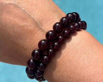 High Quality Natural Star Garnet Bracelet, 7.5mm, 8mm, 8.5mm, 9mm