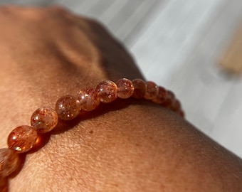 High Quality, Glittery Golden Arusha Bracelet, 8mm, 7mm or 6.5mm beads
