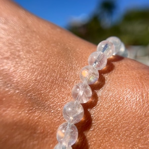 High Quality, New Find Madagascar Rainbow Moonstone Bracelet, 9.5mm, 8mm, 7.5mm, 6.5mm, 6mm, 5.5mm, 5mm or 4.5mm beads