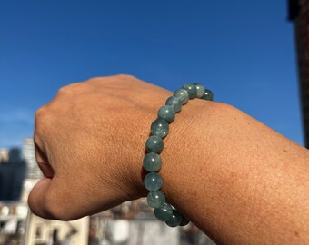 High Quality Transparent Green Kyanite Bracelet, 7.5mm for Balance, Tranquility, Anger and Pain