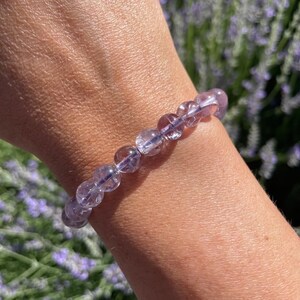 Pretty Lilac Rainbow Amethyst Bracelet 10mm, 9mm, 8mm or 8.5mm for Sleep, Dependency, Stress, Wellness