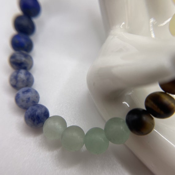 7 Chakra High Grade Matte Crystal Bracelet red Jasper, Honey