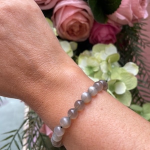 Ultra-High Quality, Golden Flash Black Moonstone Bracelet for New Beginnings, Good Fortune and Happiness