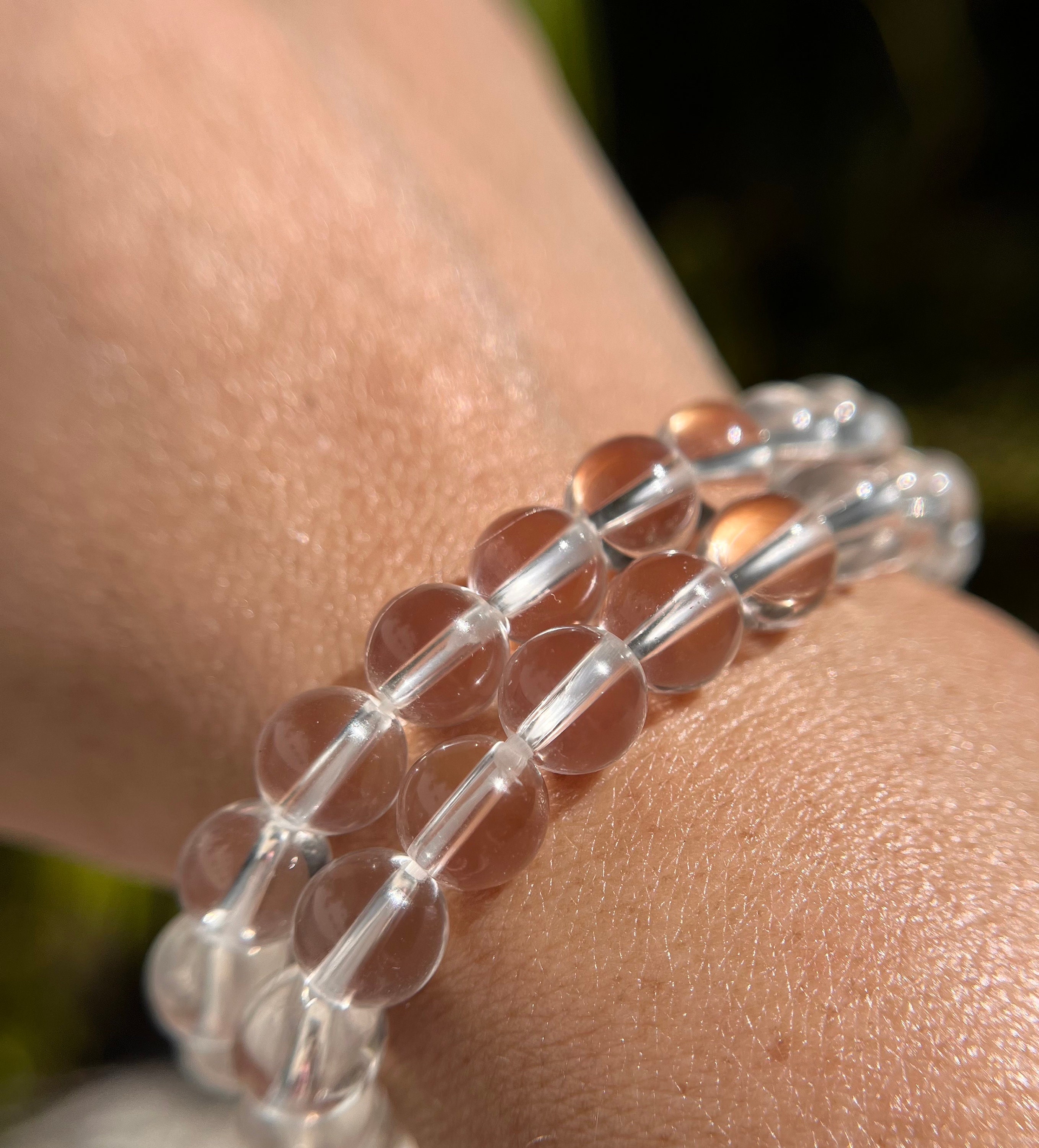 High Quality Clear Quartz Bracelet, 5.5mm 6mm, 8mm, 8.5mm, 9mm or