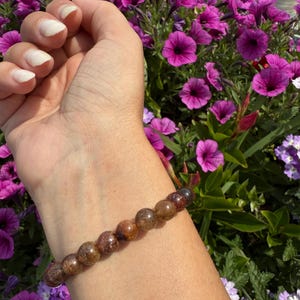 High Quality Rare Black Bronze "Devil" Rutilated Quartz Bracelet, 8mm beads
