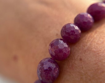 Lovely Faceted Ruby Bracelet 8mm, 6.5mm, 6mm or 5.5mm beads