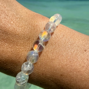 Collection-armband met regenboogmaansteen uit Madagascar, 8,5 mm