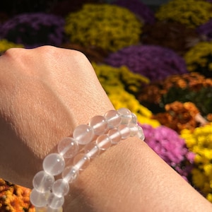 Ultra High Quality, Collection Grade, Rare Natural White Agate Bracelet, 10.5mm or 8mm beads