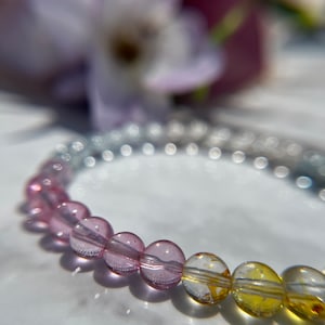 Ultra-High Gem Quality Rainbow Topaz Bracelet 8mm, 7.5mm, 7mm or 6mm for Joy, Abundance and Relaxation