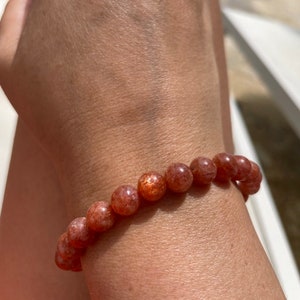 High Quality Sparkling Sunstone Arusha Bracelet for Good Luck, Fortune, Stress and Optimism