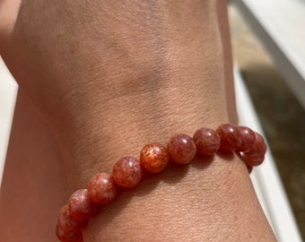High Quality Sparkling Sunstone Arusha Bracelet Various Size Beads
