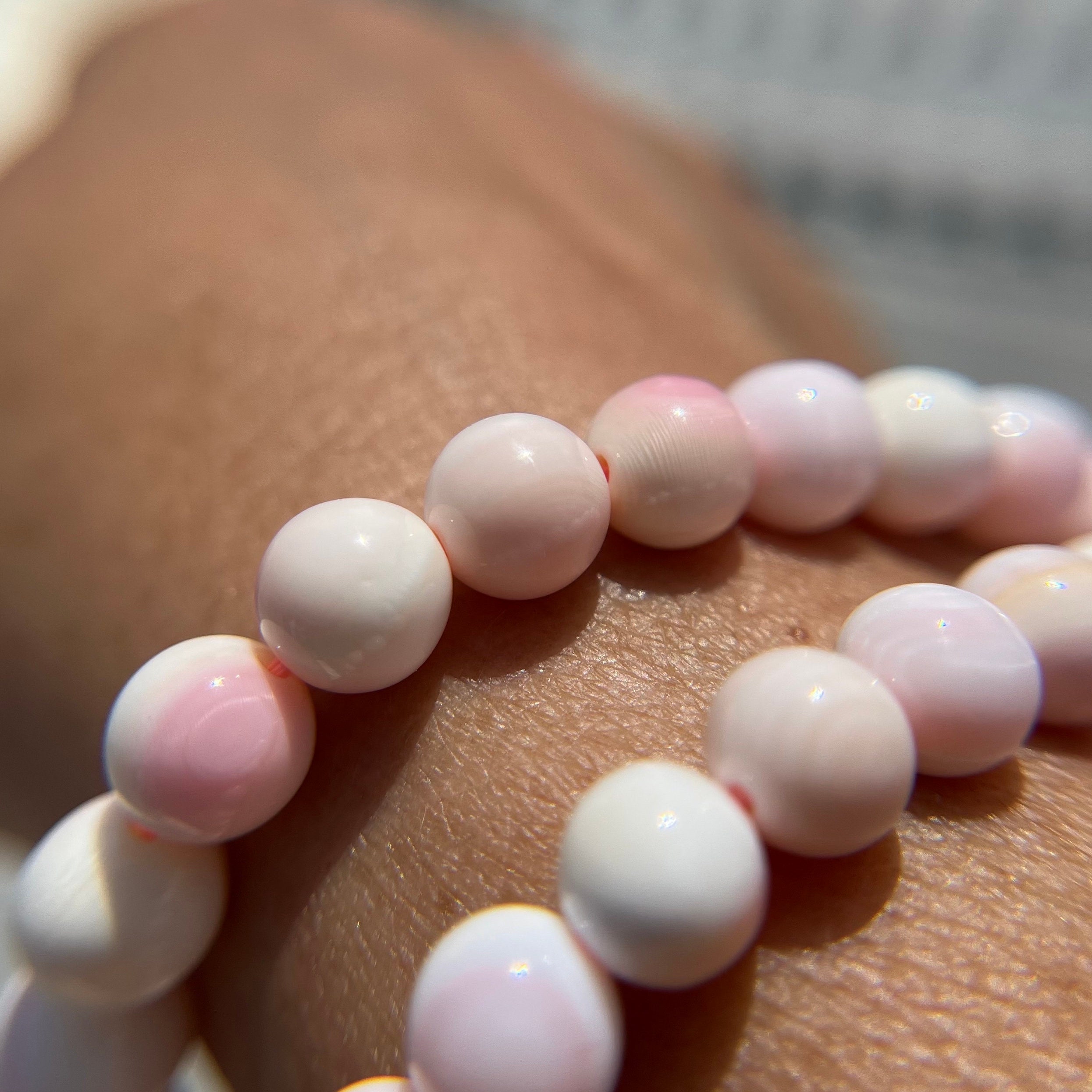 High Quality Queen Conch Bracelet (pale Pink), 10mm, 8.5mm