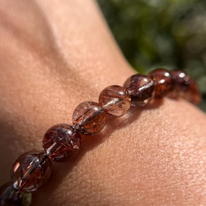 Ultra High Quality Copper Black Rutile, 9mm, 8.5mm, 8mm, 7mm or 5.8mm Crystal Bracelet