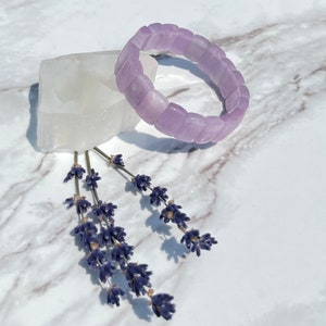 Ultra High Quality, Flashy Purple Kunzite Bangle 16mm for Love, Peace and Emotional Healing