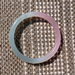Ultra High Quality Ombre Pink Blue Chalcedony Bangle image 7