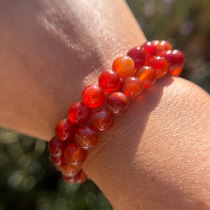 Great Quality Carnelian Bracelet 8mm or 6mm beads