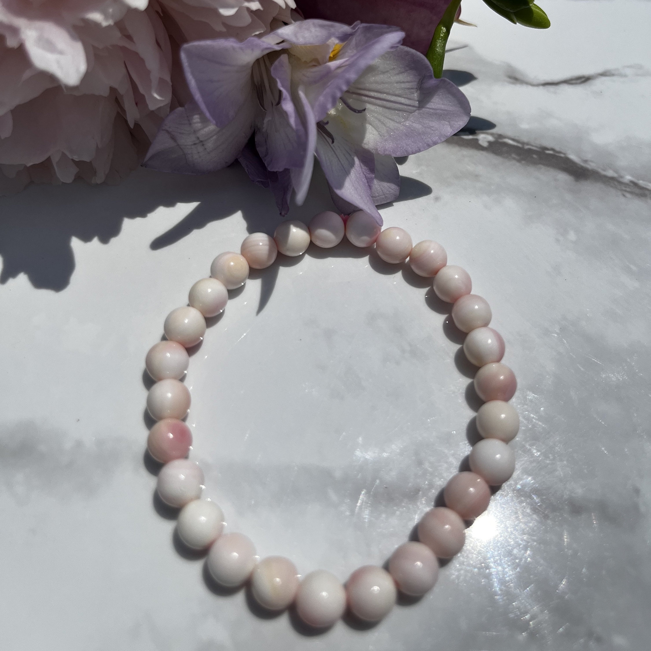 High Quality Queen Conch Bracelet (pale Pink), 10mm, 8.5mm