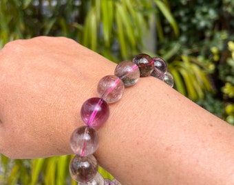 Ultra High Quality Natural Super Seven Bracelet 13.5mm for Protection, Peace & Gratitude. Only one.