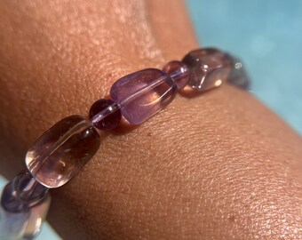 Ultra High Quality Natural Ametrine Freeform Bracelet, 7.5mm beads