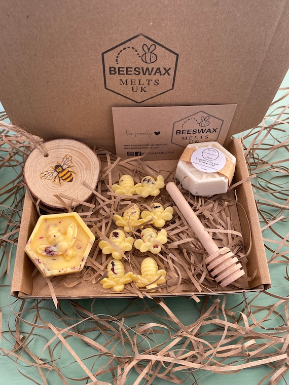 MINI Bee Gift Box Beeswax Melts Beeswax Soap Gift Box Bee Etsy UK