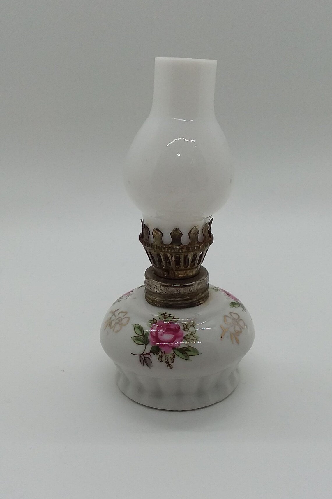 Vintage hand painted Porcelain/ Ceramic Oil Lamp made in Japan Etsy