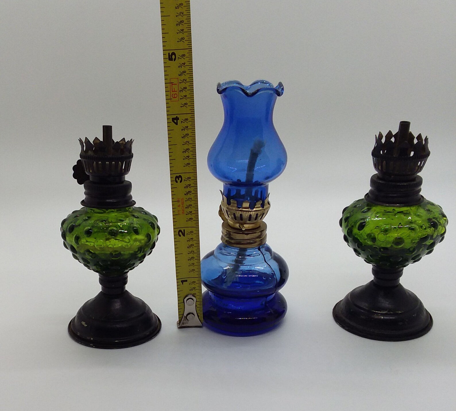 Vintage miniature oil lamps made in Hong Kong Etsy