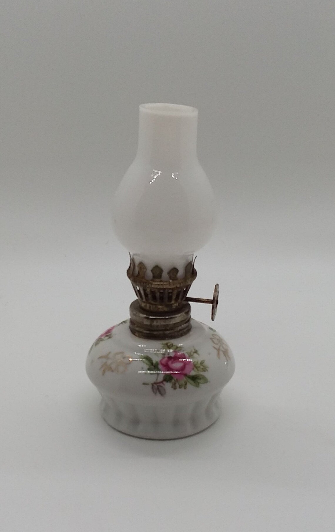 Vintage hand painted Porcelain/ Ceramic Oil Lamp made in Japan Etsy