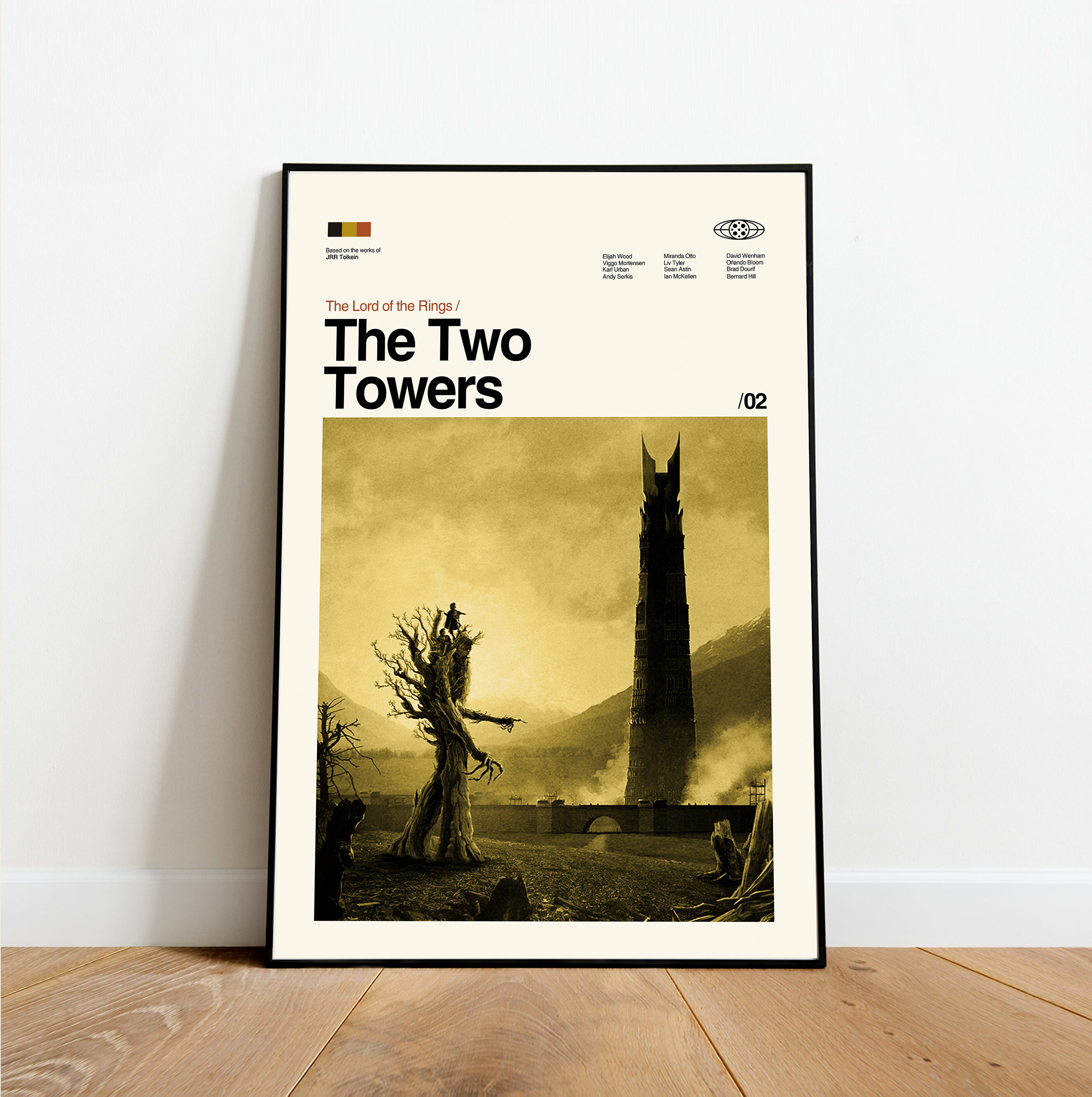 Discover The Two Towers - Lord of the Ring - retro modern, vintage inspired Poster