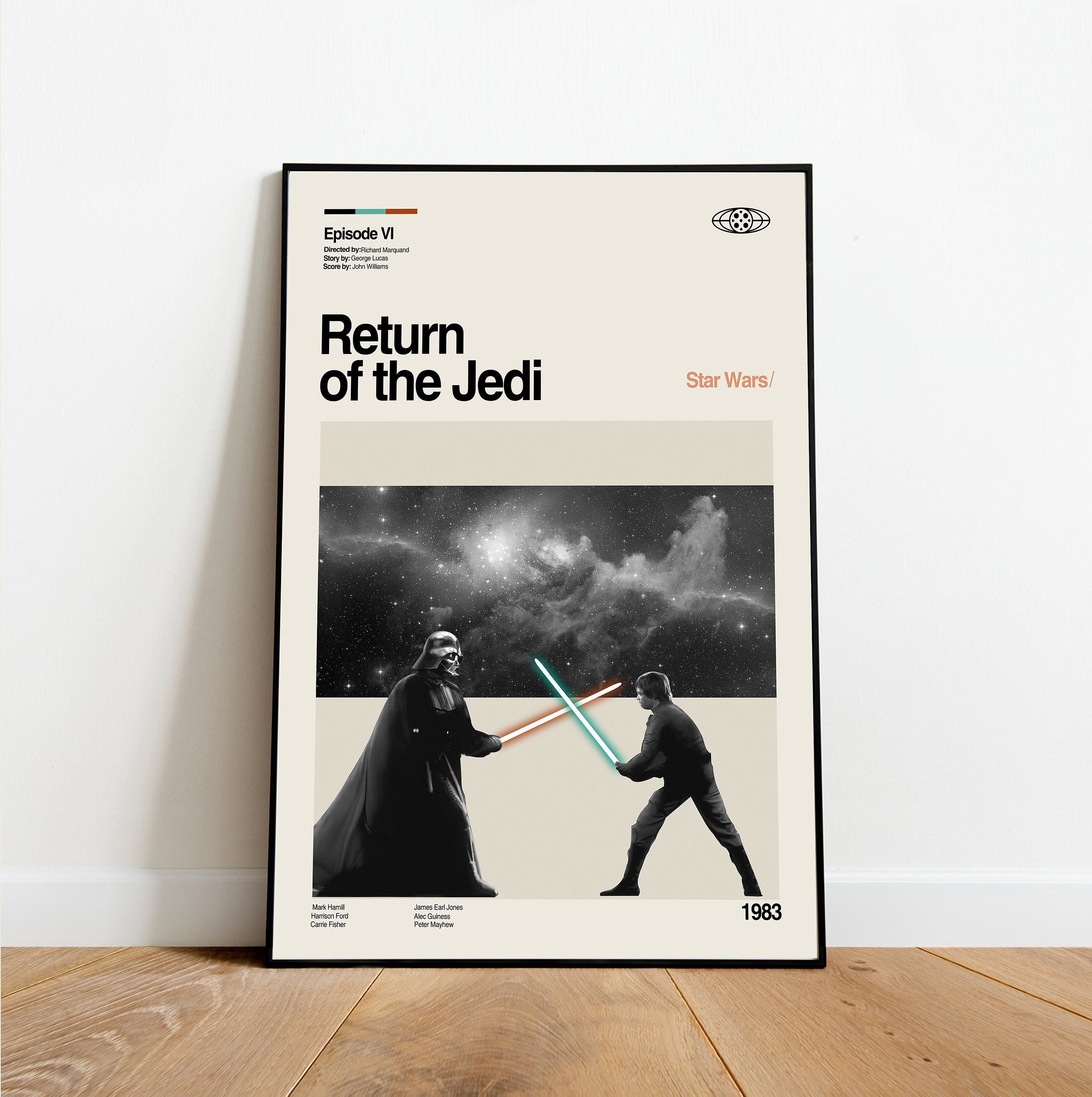 Return Of the Jedi - Star Wars - retro-modern, vintage inspired Poster