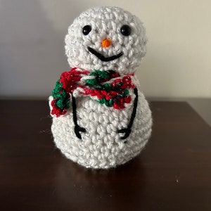 Boneco de neve de crochê