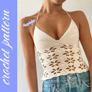 The Lauren Top Crochet Pattern by @loopsbylivv