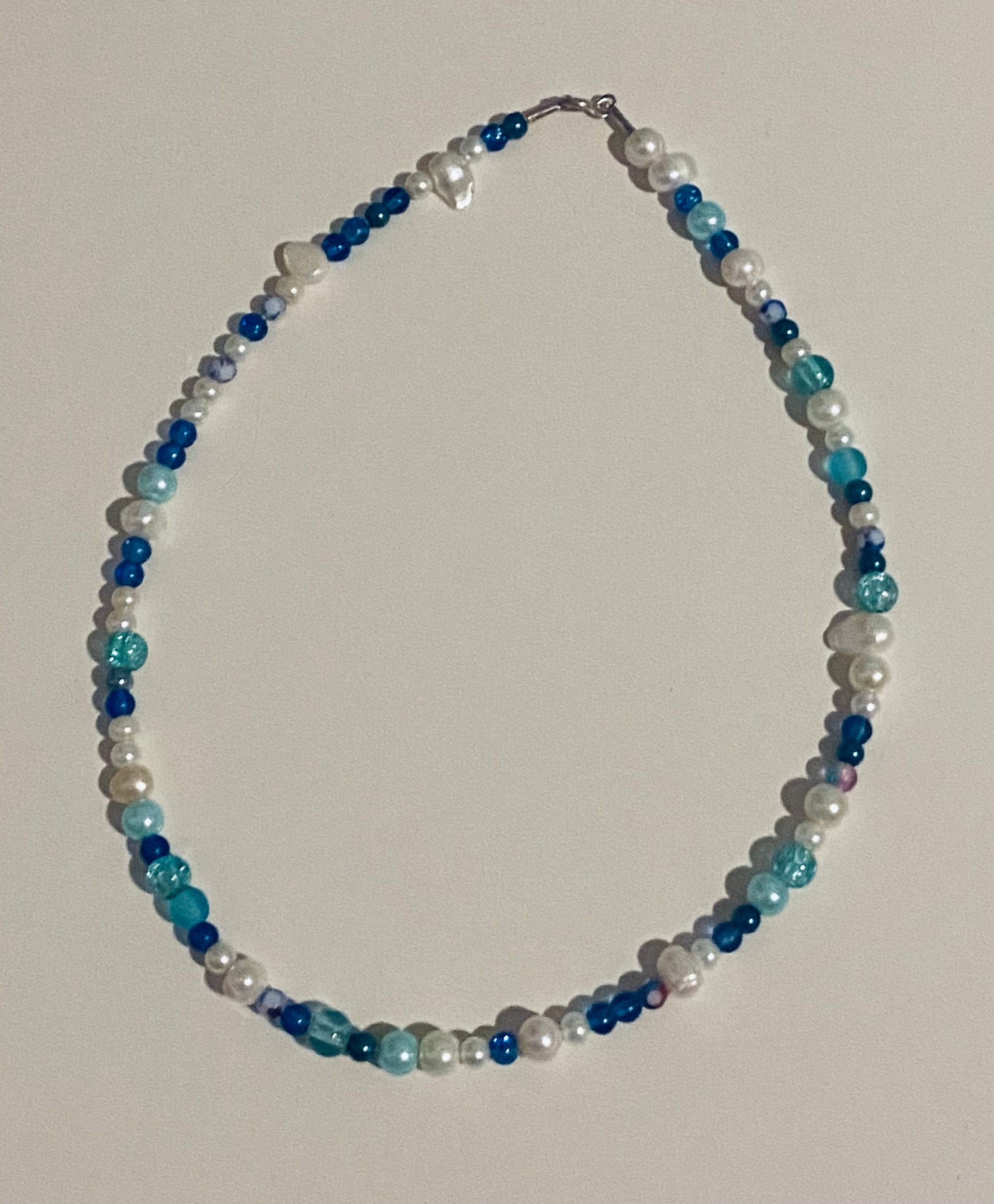 Ocean bead necklace | Etsy
