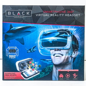 Virtual Reality VR - Head Set Hands Free 360 Degree 3D View - Black Series Smartphone Android iOS Phone - Works with Google Video Game App