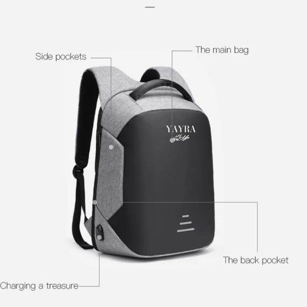 Waterproof Smart Backpack with laptop compartment and charging port for school, business or traveling