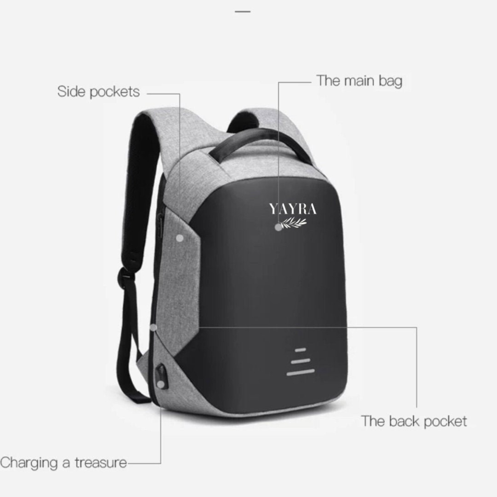 Waterproof Smart Backpack With Laptop Compartment and Charging Port for